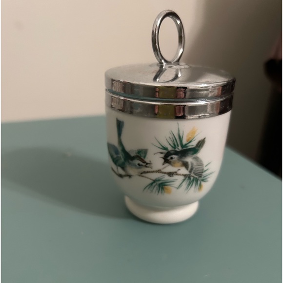 egg coddler, large 2-3 egg, porcelain - Picture 2 of 3